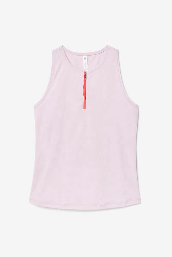 Camisetas Sin Mangas Fila Mujer Lavanda / Rojas - Tie Breaker Front-Zip Full Coverage Tennis - Españ